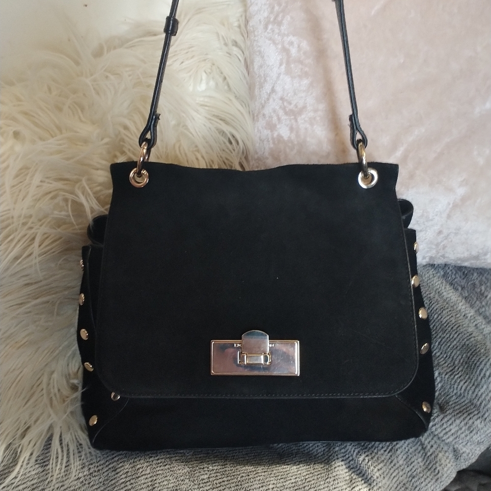 Donna Karan NY suede bag